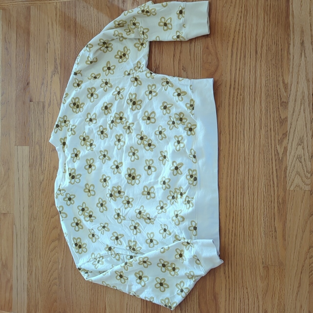 Rylee + Cru Cream and Yellow Floral Long Sleeve Sweatshirt - Picture 3 of 3